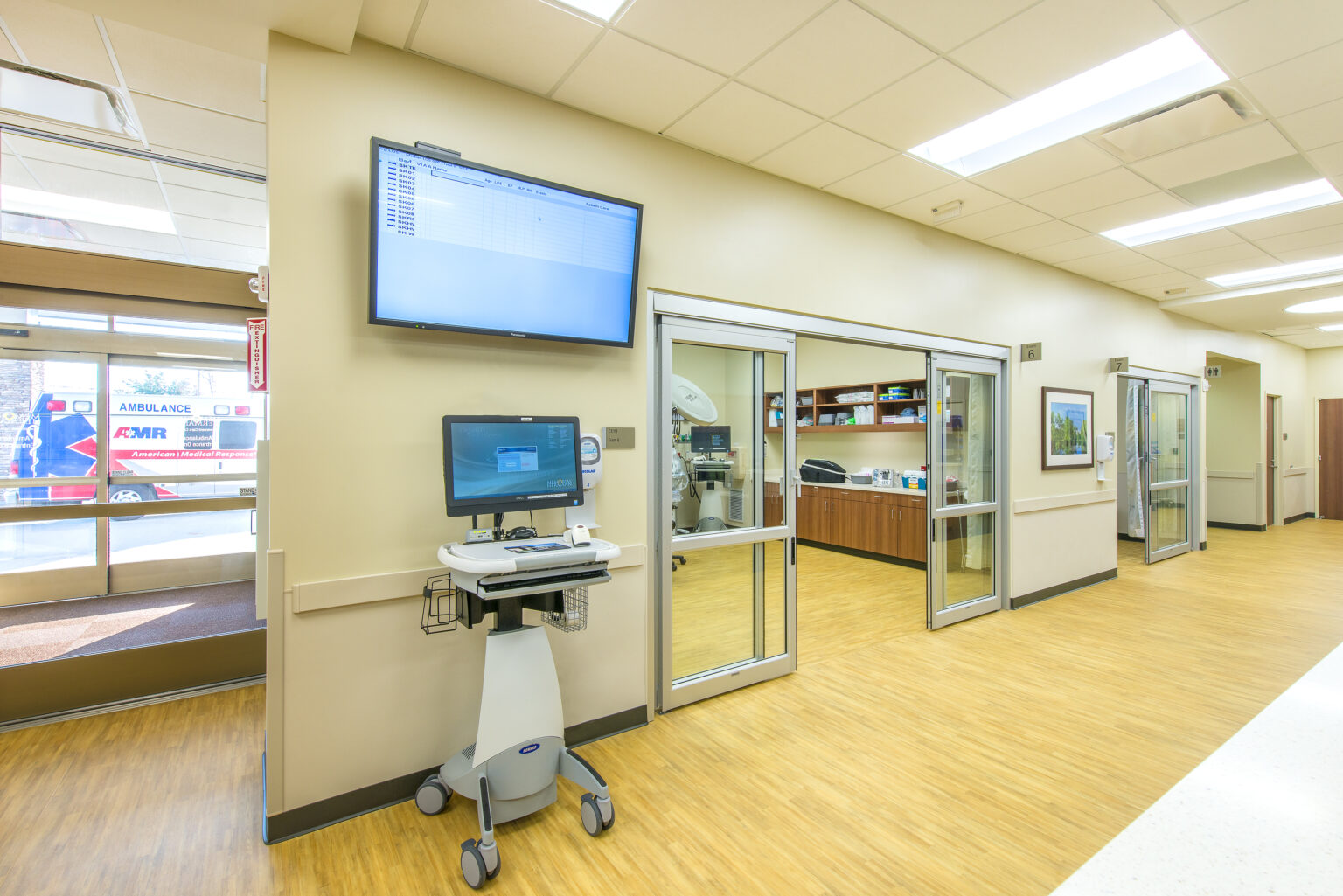 Exam area at Memorial Hermann Convenient Care Center.
