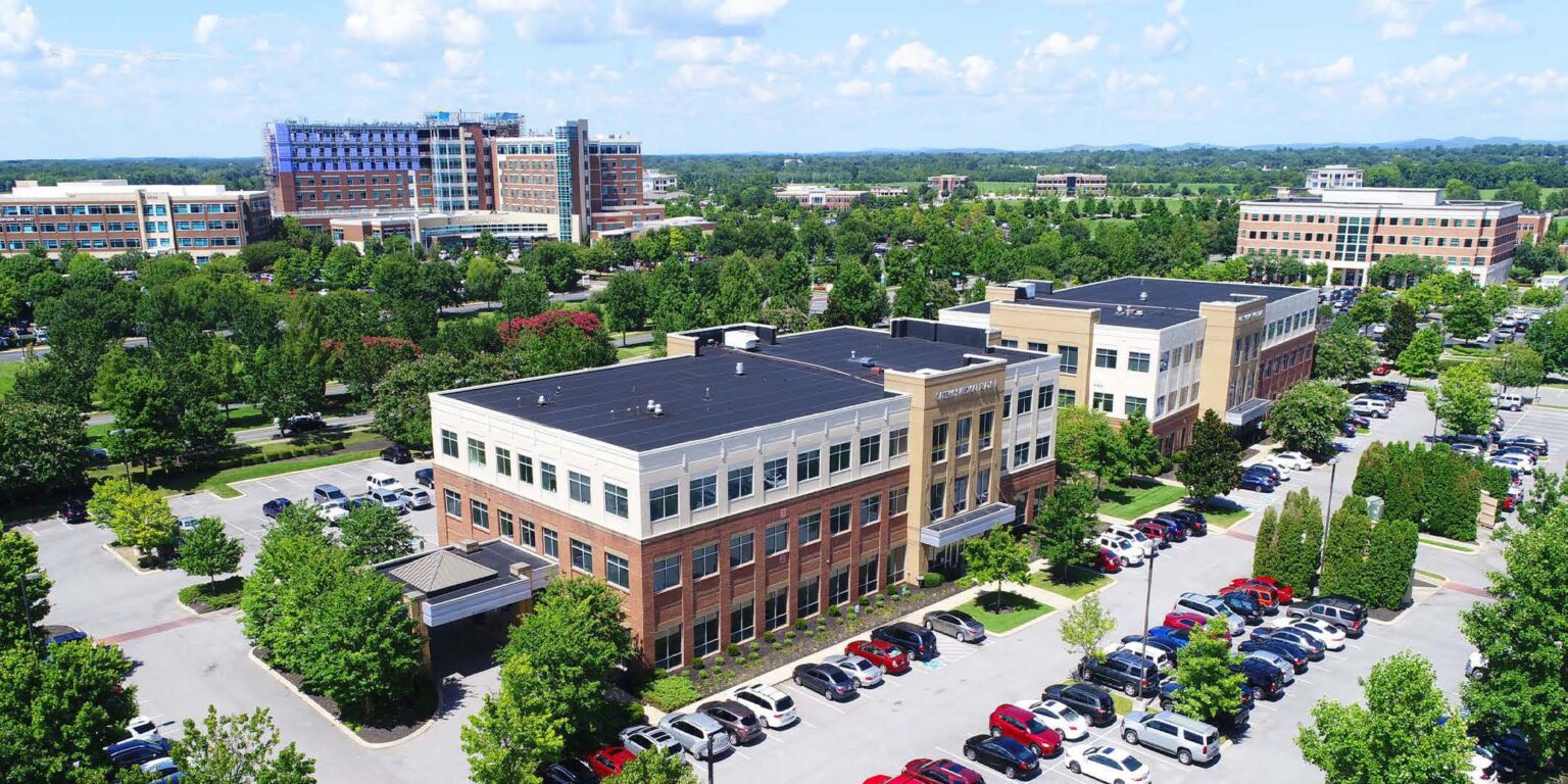 Aerial view of Gateway Medical Plaza II.